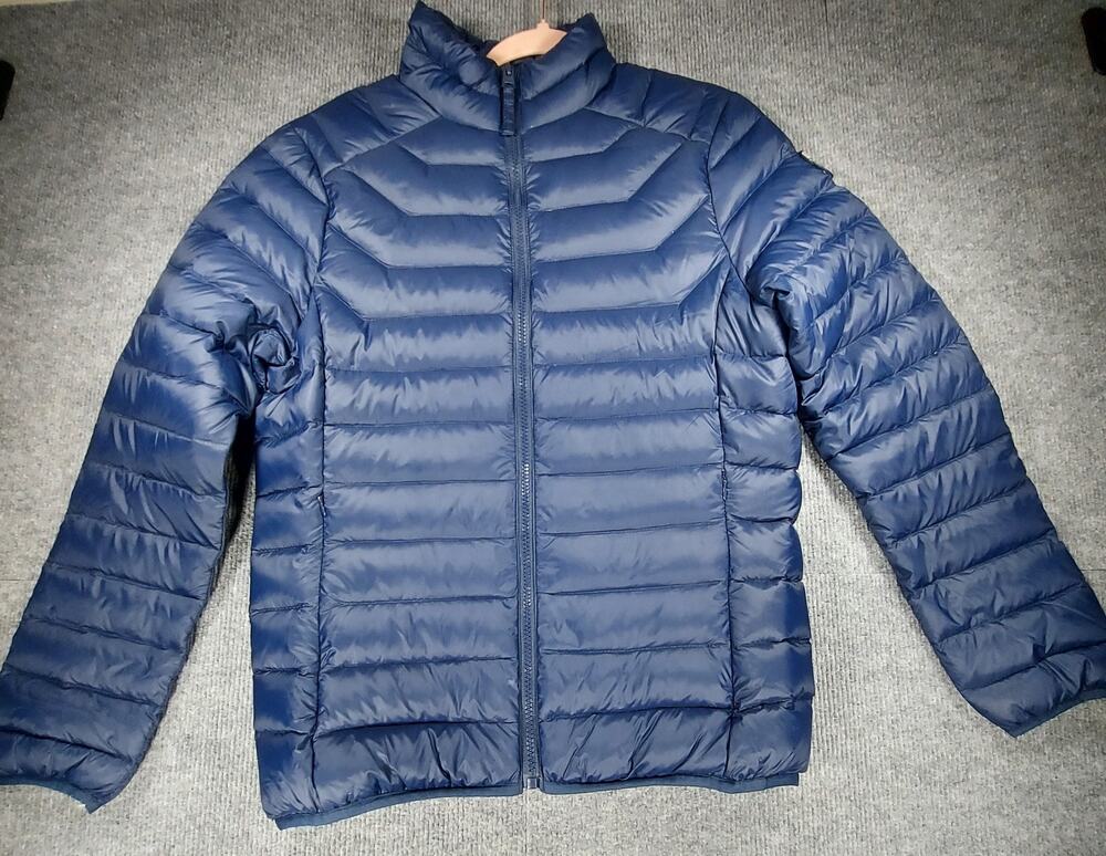 Abercrombie & Fitch Men's XS Down Series Navy Blue Packable Puffer Jacket Coat